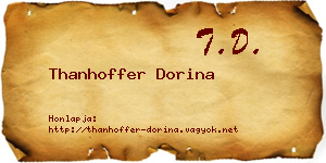 Thanhoffer Dorina névjegykártya