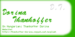 dorina thanhoffer business card